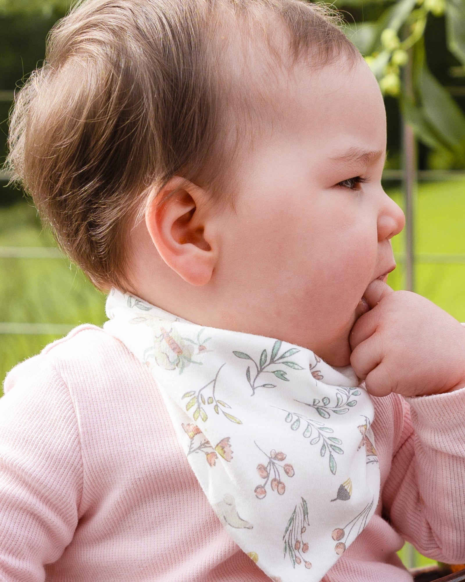 Little Linen Jersey Bib 2 Pk Harvest Bunny Lifestyle 1