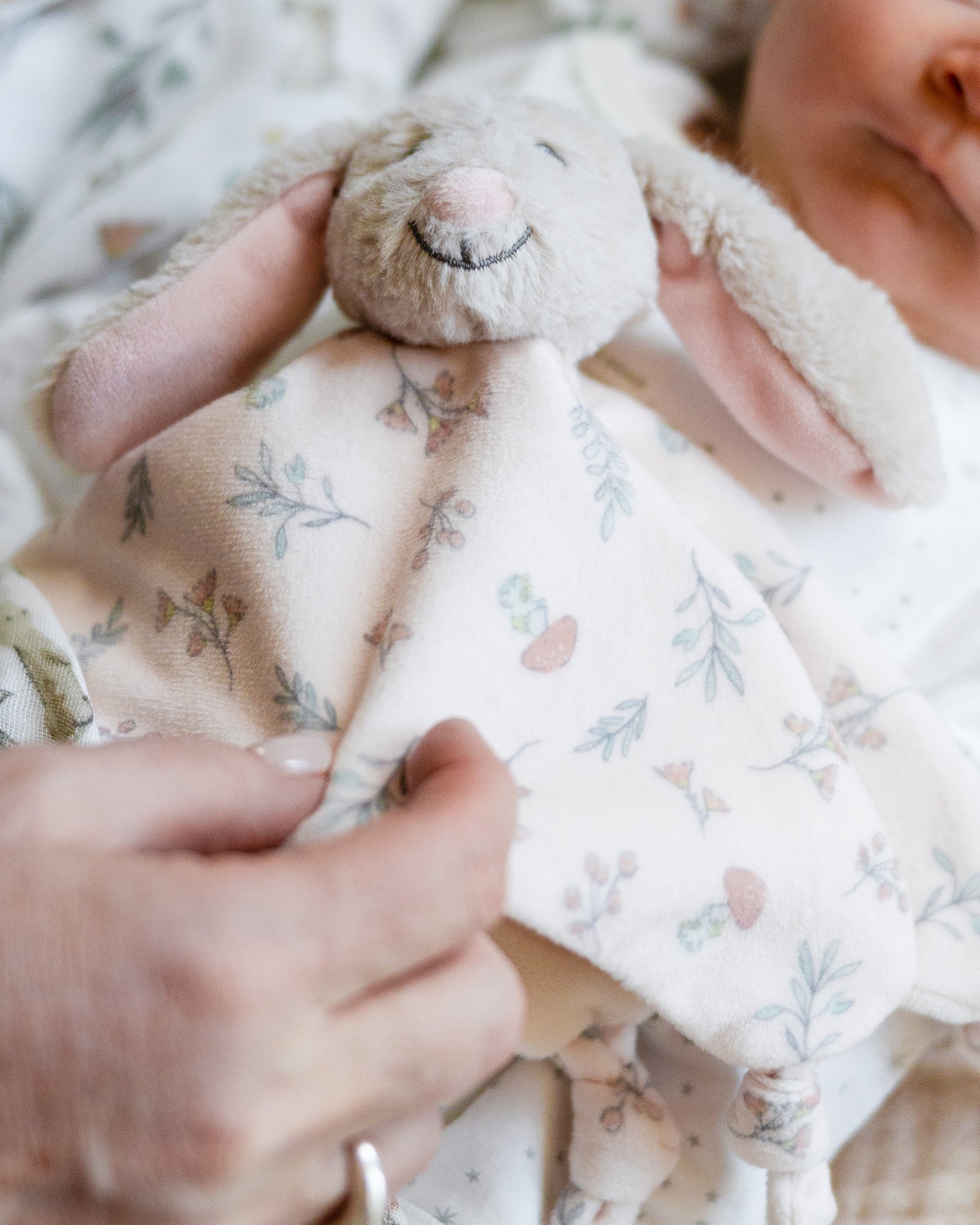 Little Linen Lovie Comforter Harvest Bunny Lifestyle 2