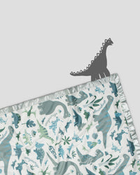 Weegoamigo Sherpa + Mink Baby Blanket - Roar-y McIlroy Dinosaur