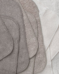 Little Bamboo Towelling Washer 10PK  - Stone Grey