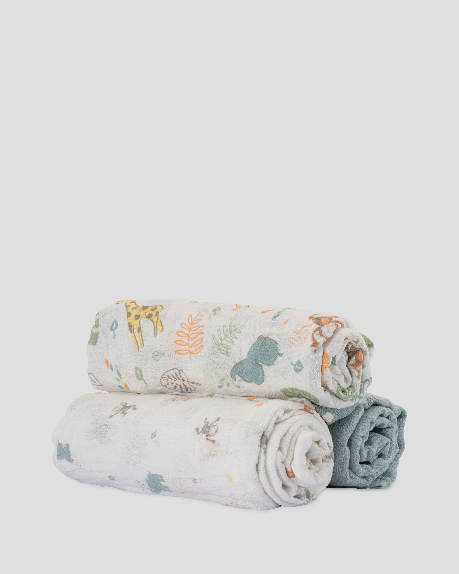 Little Linen Muslin Wraps 3PK - Savanna Giraffe