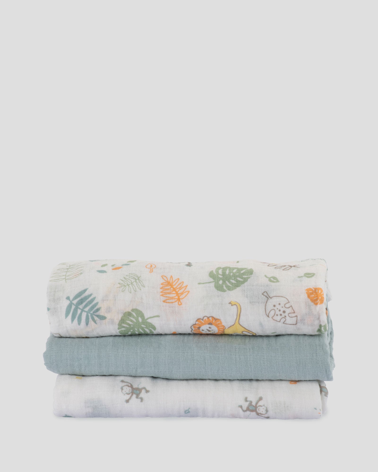 Little Linen Muslin Wraps 3PK - Savanna Giraffe