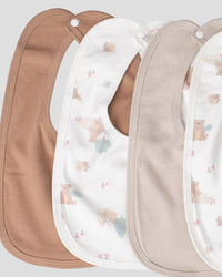 Little Linen Jersey Bib 5PK - Bushland Bear