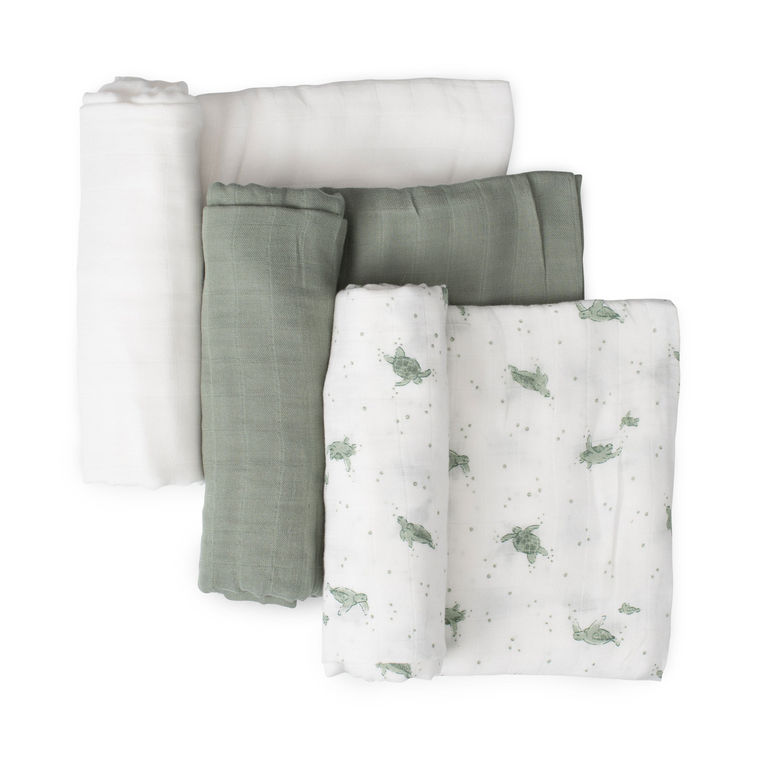 Little Bamboo Muslin Wraps 3Pk  - Turtle Bay