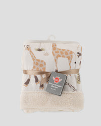 Weegoamigo Sherpa Snuggle Blanket  - Stevie Necks Giraffe