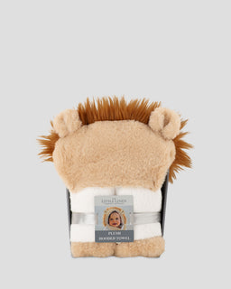 Little Linen Plush Hooded Towel - Savanna Lion