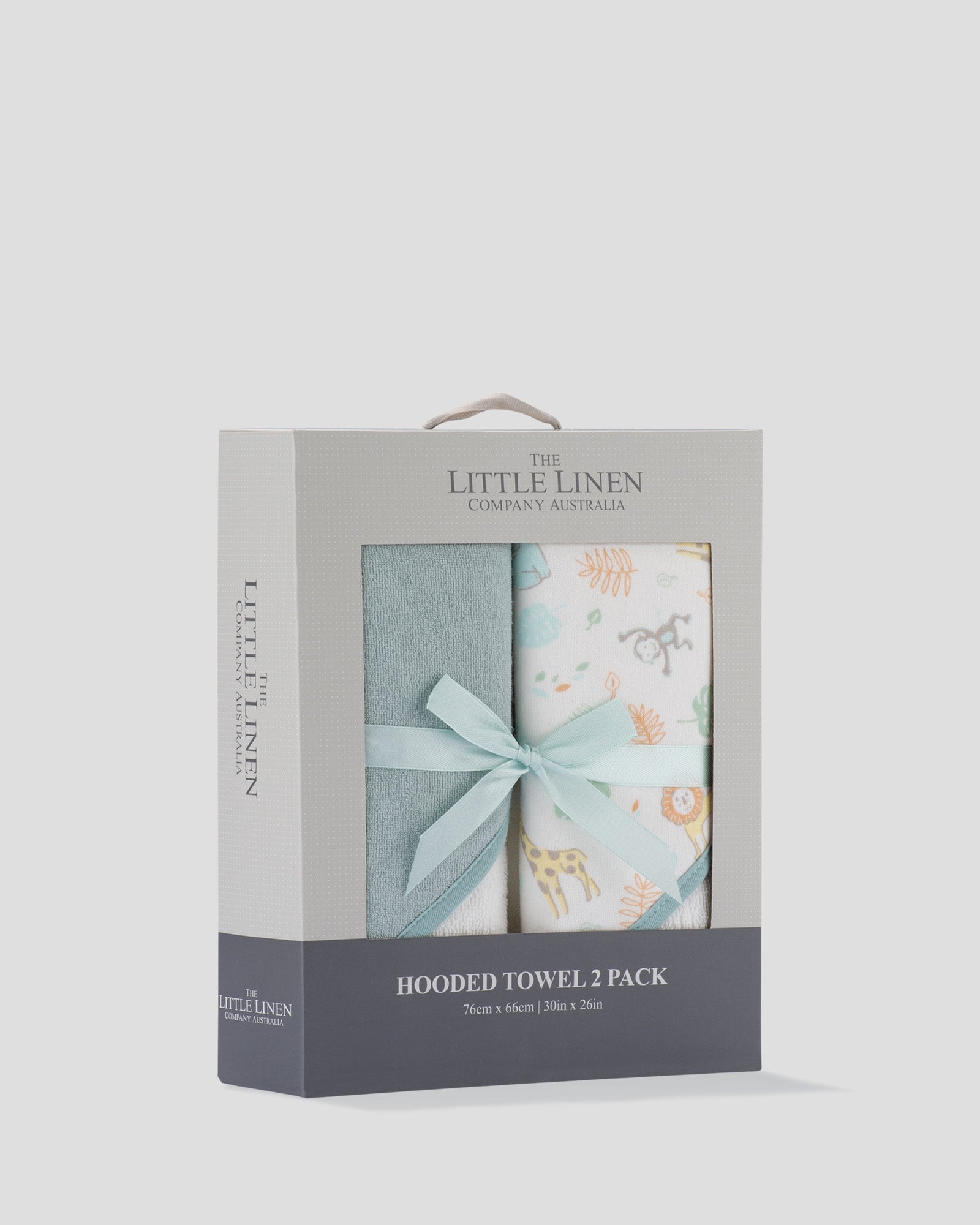 Little Linen Baby Hooded Towels 2 Pack - Savanna Giraffe