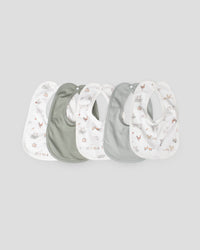 Little Linen Jersey Bib 5PK - Farmyard Lamb