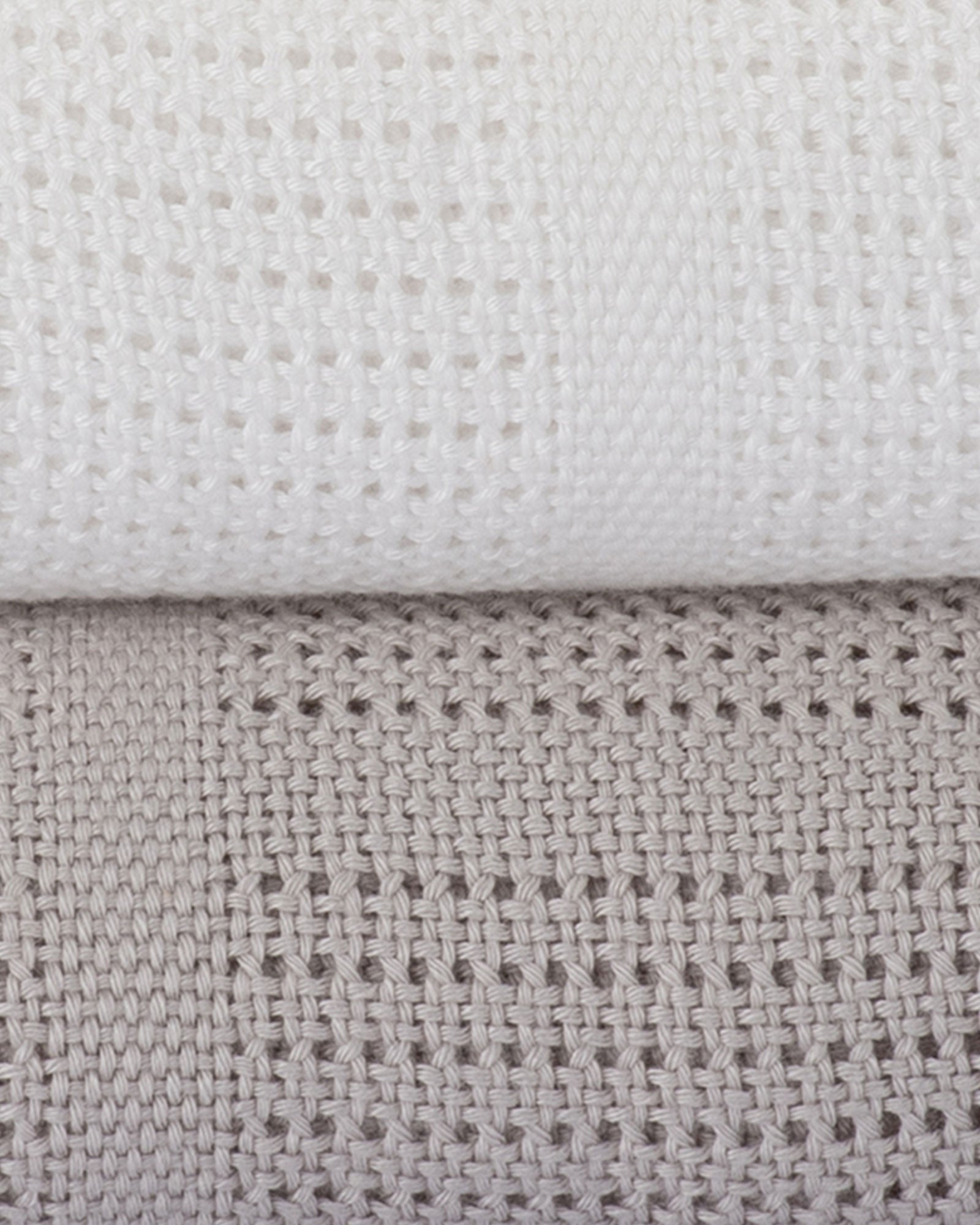 Little Bamboo Cellular Blanket 2Pk  - Stone Grey