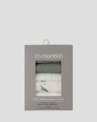 Little Bamboo Muslin Washers 6Pk  - Turtle Bay