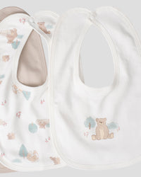 Little Linen Jersey Bib 5PK - Bushland Bear