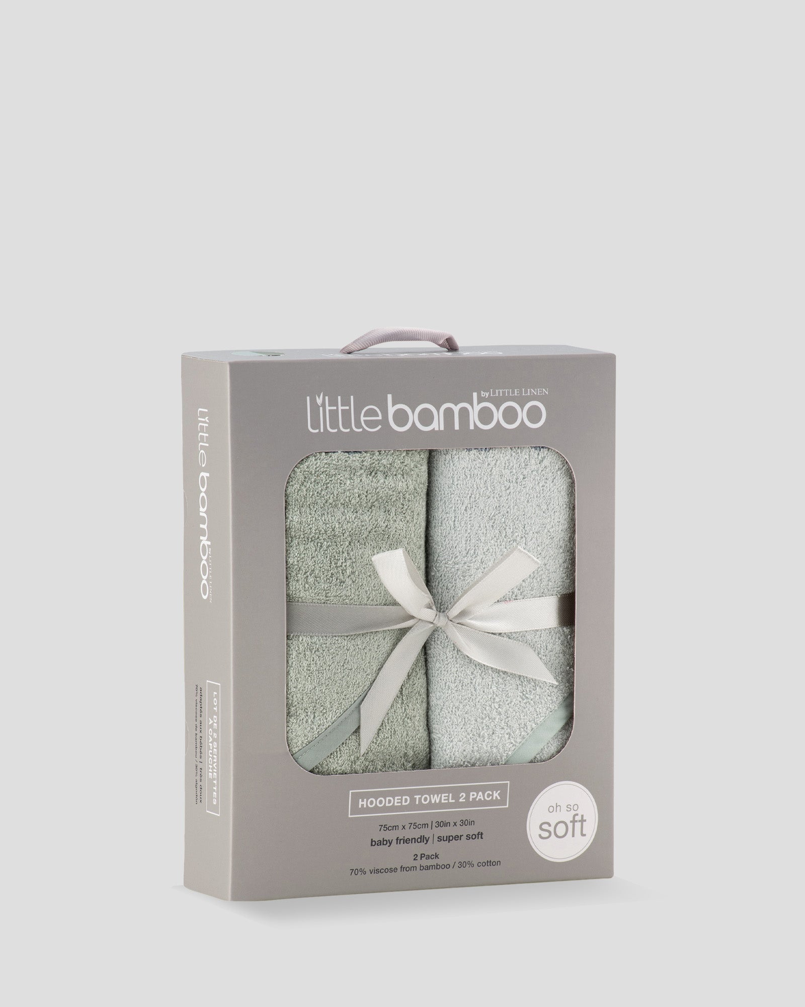 Little Bamboo Baby Hooded Towels 2PK - Bayleaf