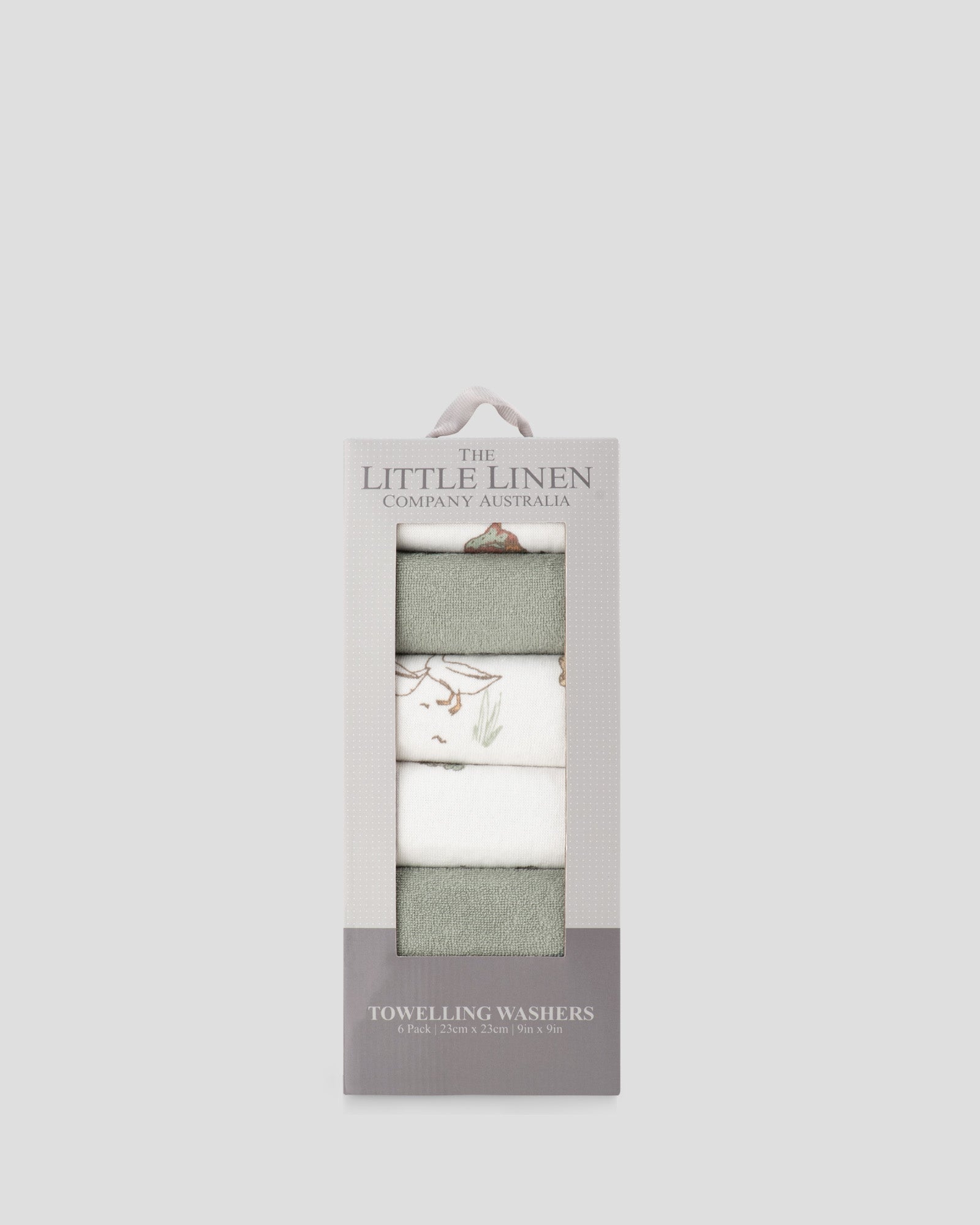 Little Linen Baby Towelling Wash Cloths 6PK - Farmyard Lamb