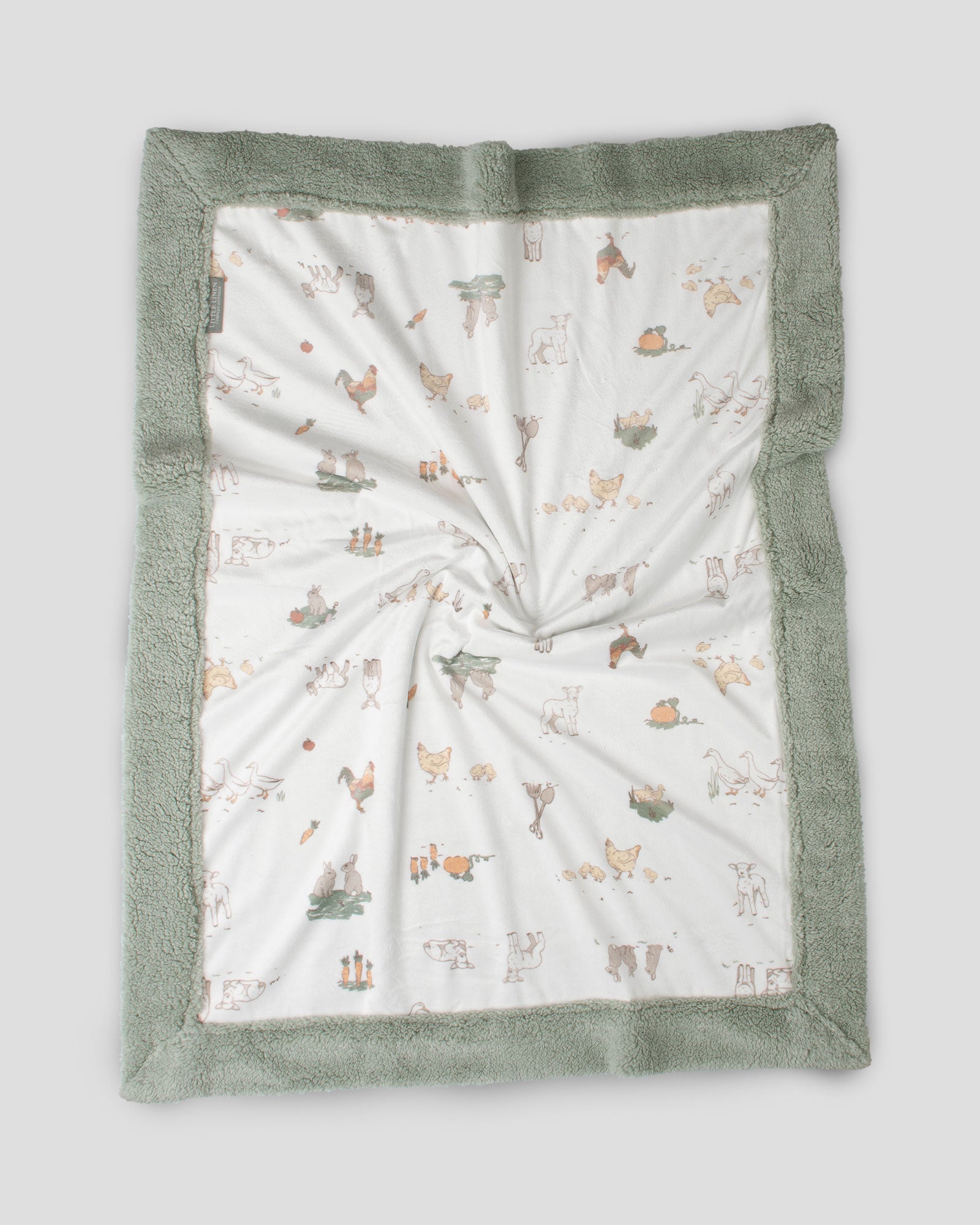 Little Linen Snuggle Blanket - Farmyard Lamb