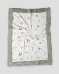 Little Linen Snuggle Blanket - Farmyard Lamb