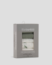 Little Bamboo Muslin Washers 6Pk  - Turtle Bay