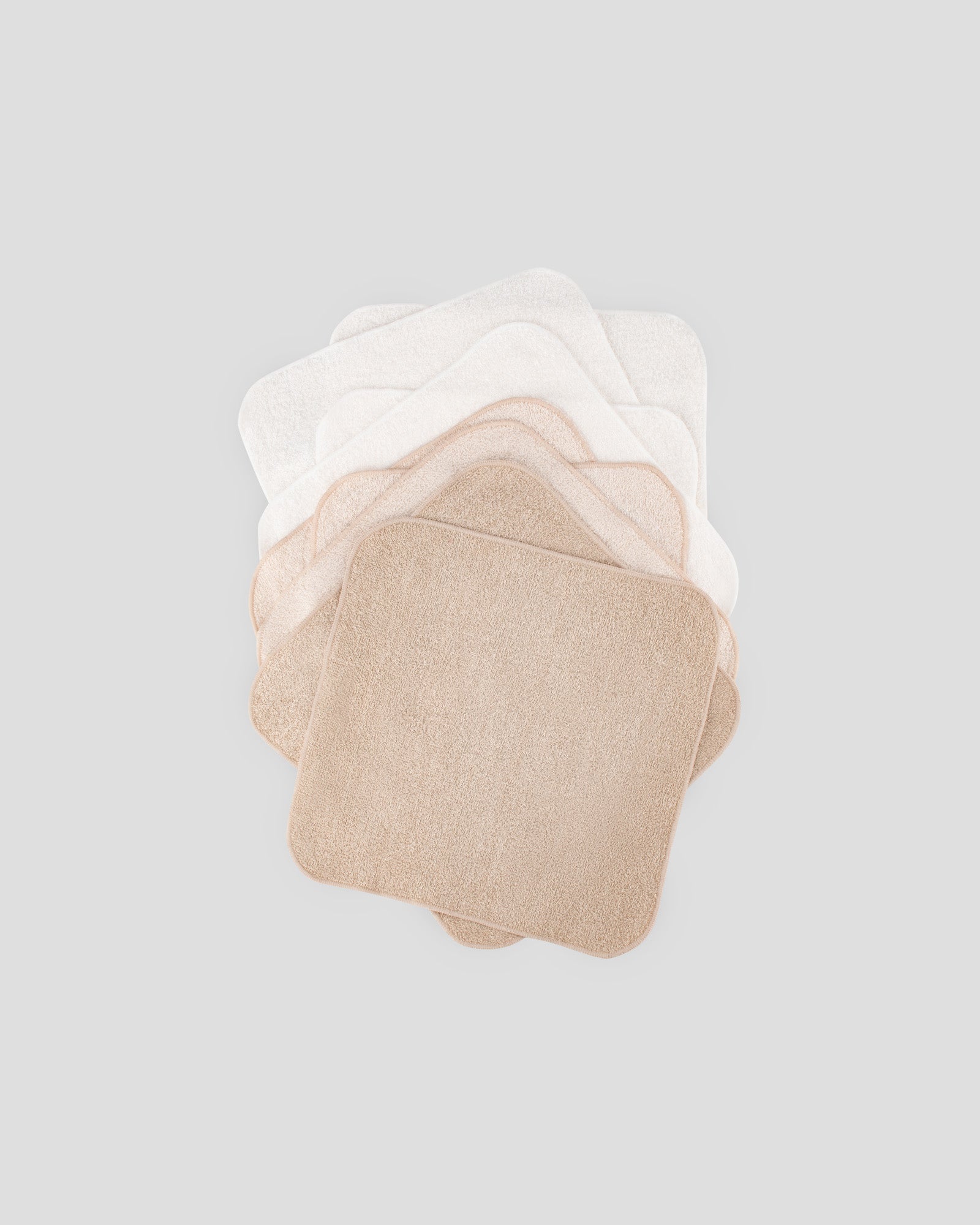 Little Bamboo Baby Towelling Washers 10PK - Iced Coffee