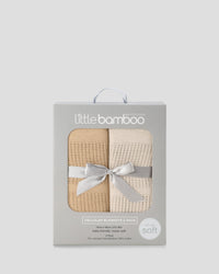 Little Bamboo Baby Cellular Blanket 2Pk - Iced Coffee