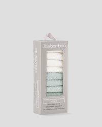 Little Bamboo Baby Towelling Washers 10PK - Bayleaf
