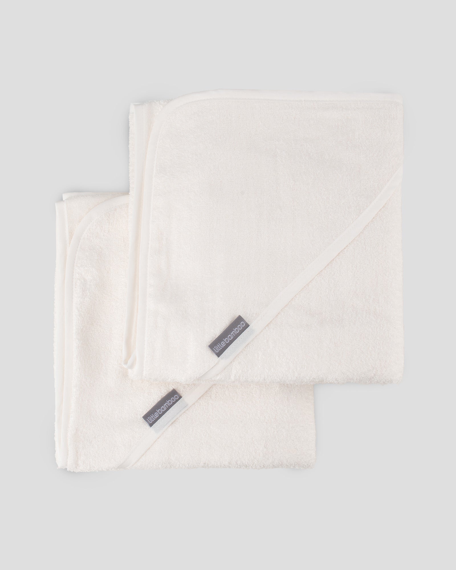 Little Bamboo Baby Hooded Towels 2PK - Natural