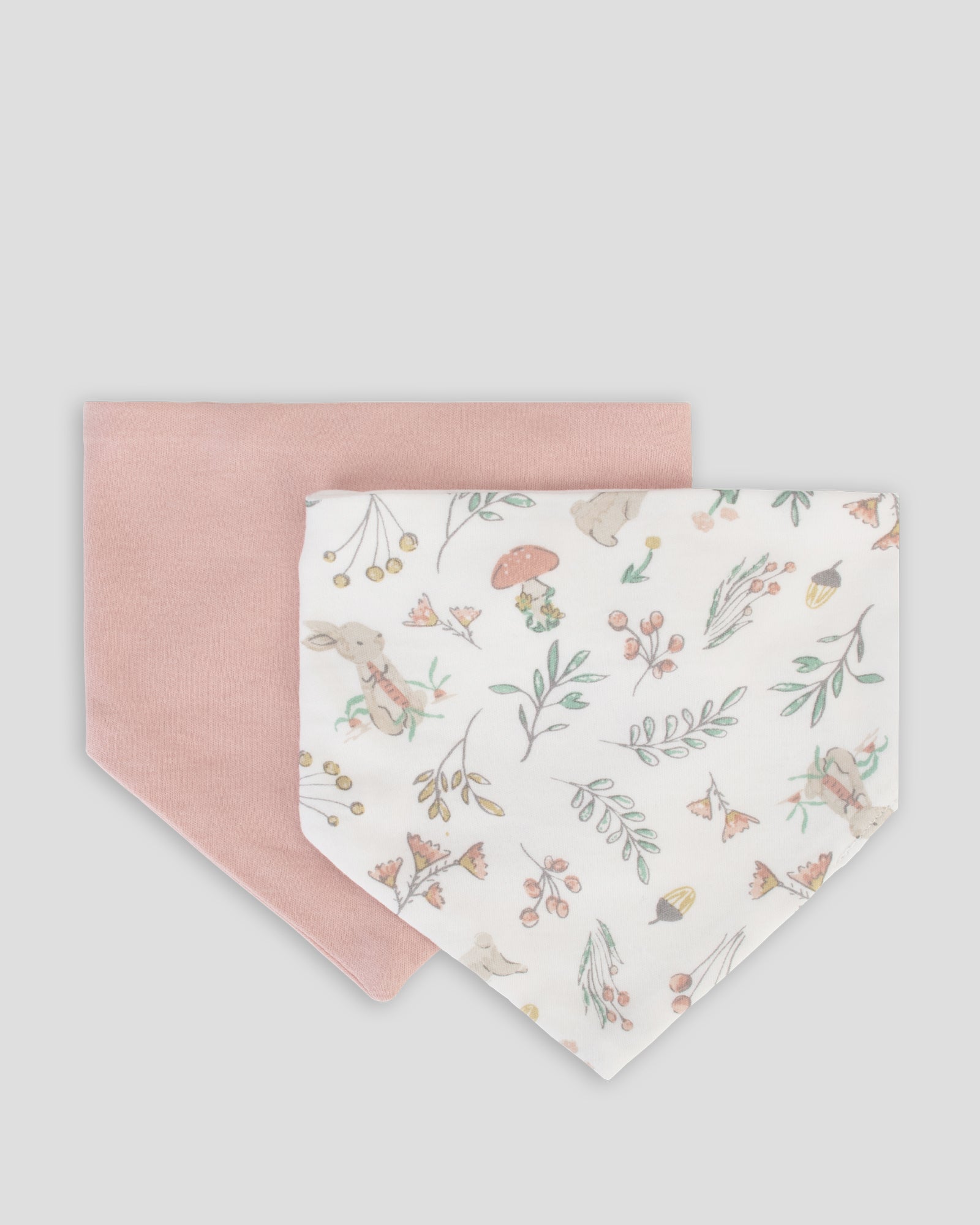 Little Linen Jersey Bib 2 Pk Harvest Bunny Flat Lay
