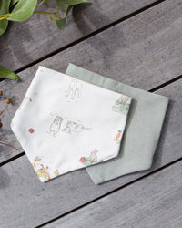 Little Linen Jersey Bib 2 Pk Farmyard Lamb Lifestyle