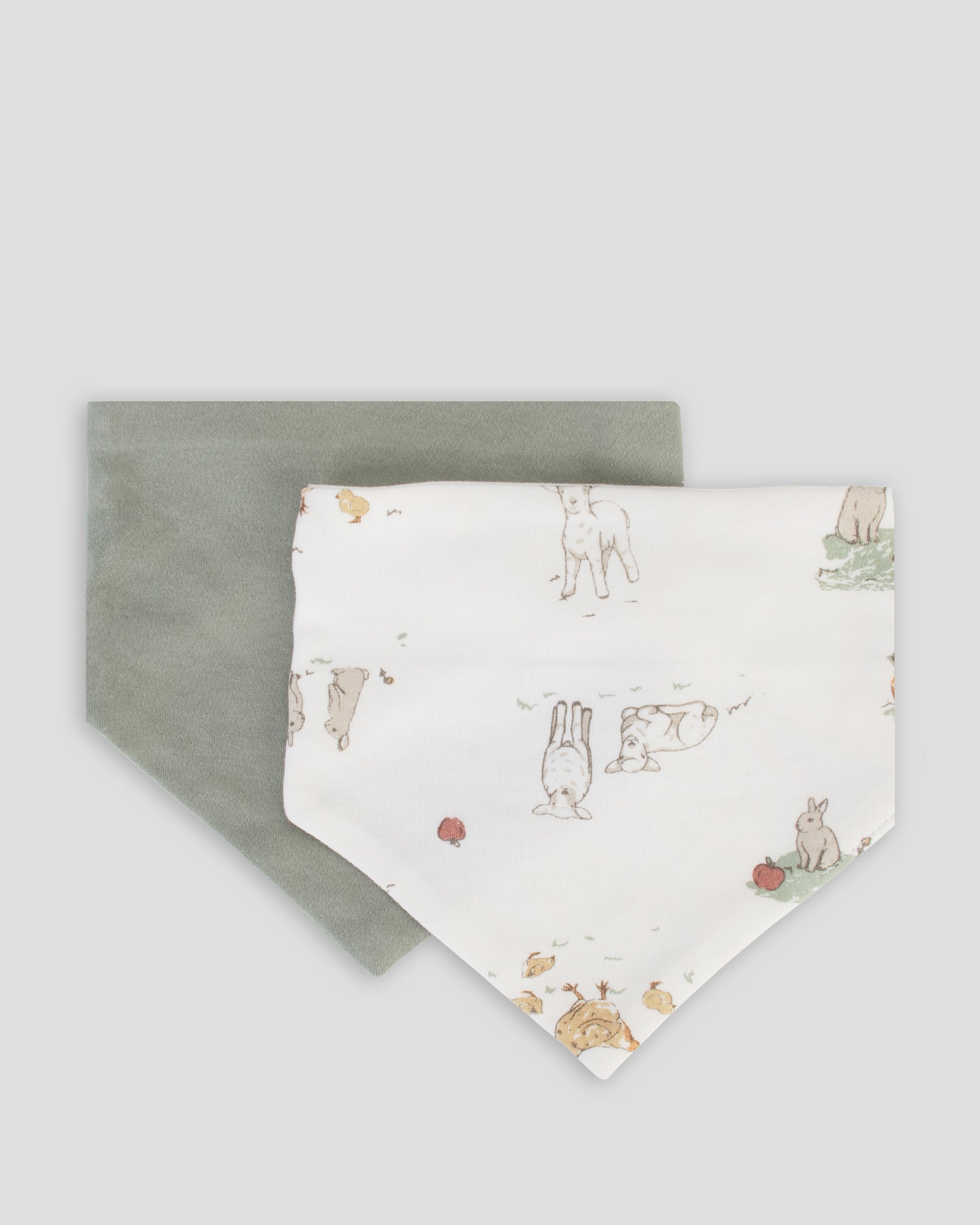 Little Linen Jersey Bib 2 Pk Farmyard Lamb Product