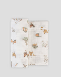 Little Linen Muslin 1pk Prints Farmyard Lamb Product