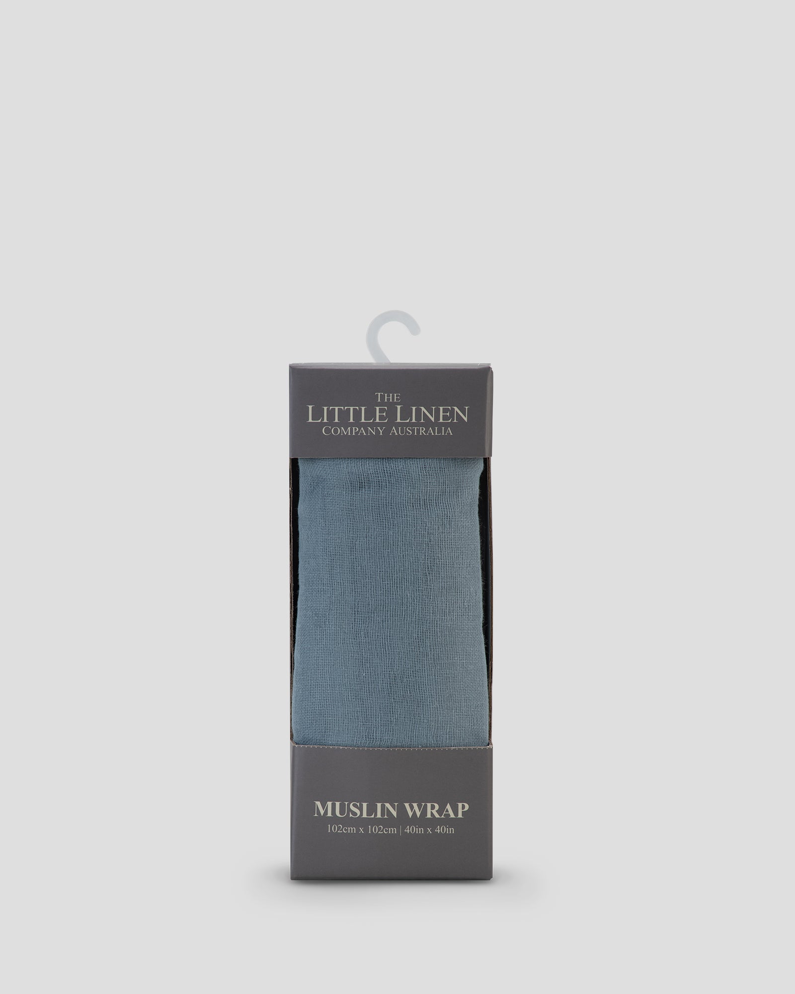 Little Linen Muslin 1pk Solids Barklife Dog Dusty Blue Front Pack