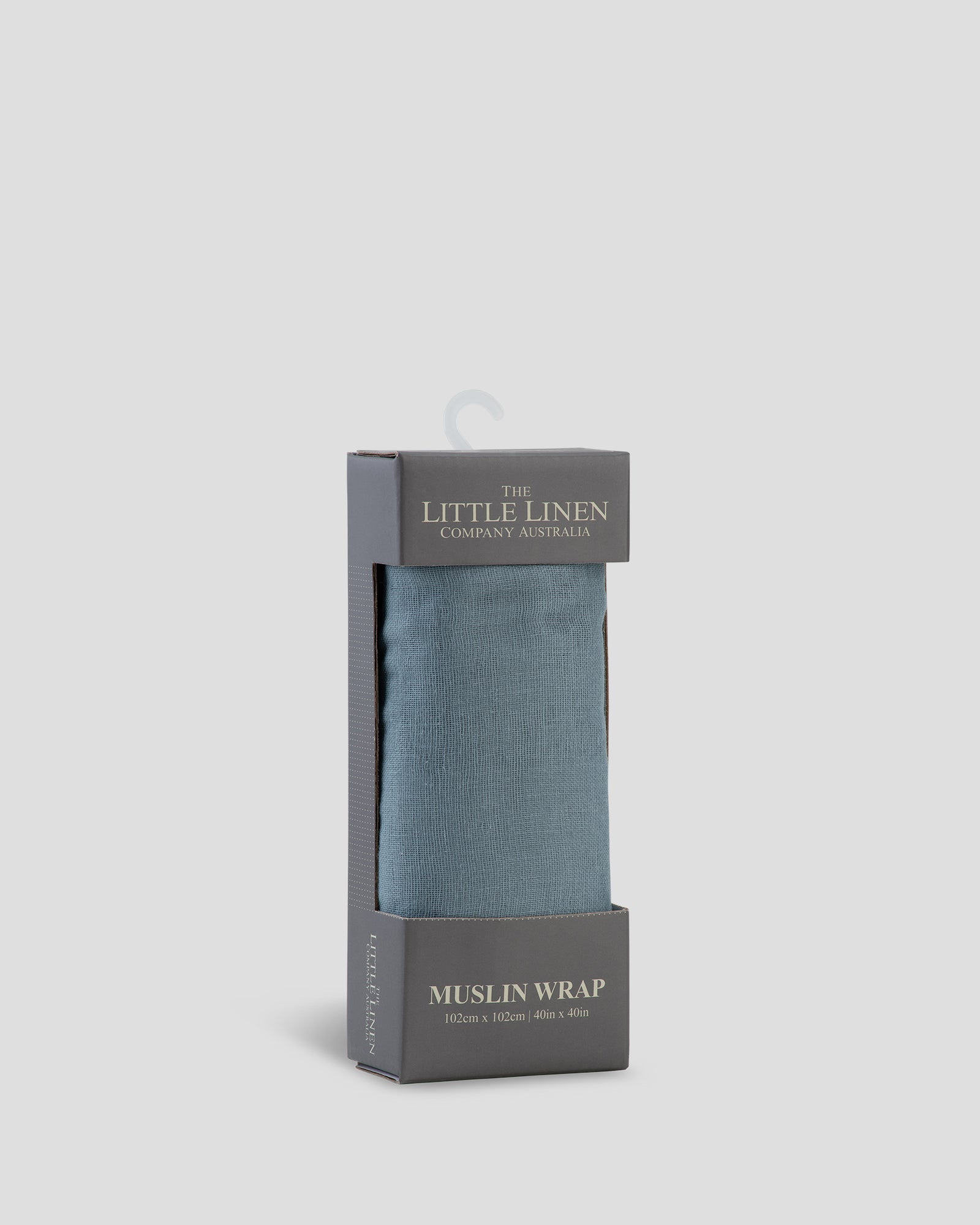 Little Linen Muslin 1pk Solids Barklife Dog Dusty Blue Side Pack