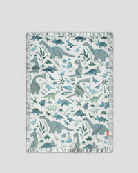 Weegoamigo Sherpa + Mink Baby Blanket - Roar-y McIlroy Dinosaur