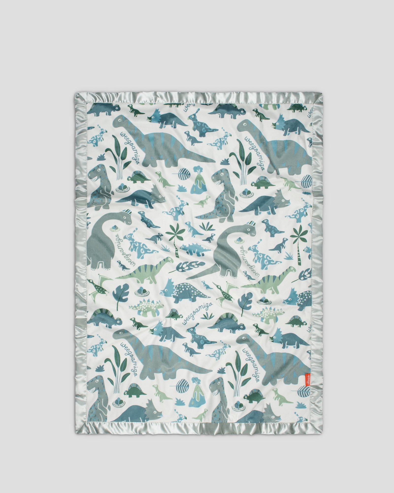 Weegoamigo Sherpa + Mink Baby Blanket - Roar-y McIlroy Dinosaur